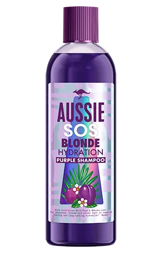 Aussie Blonde Purple Shampoo Silver & Blonde Shampoo Toner For Brassy Hair 490ml