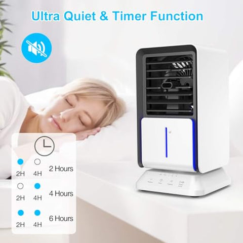 Infray Portable Oscillating Air Cooler – Mini Evaporative Fan for Desk