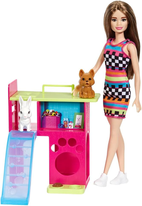Mattel Barbie Doll with Pets Playset (HGM62)