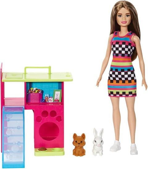 Mattel Barbie Doll with Pets Playset (HGM62)
