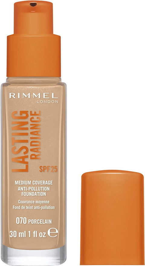 Rimmel London Lasting Radiance Foundation | SPF25 | 24H Hydration Glow | 30ml