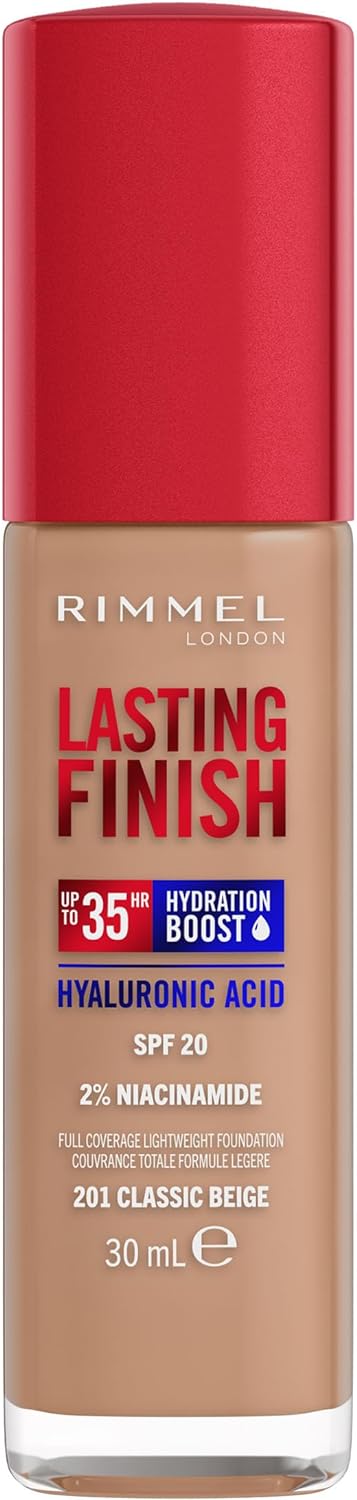Rimmel London Lasting Finish 35 Hour Foundation | Full Coverage | SPF 20 | 30ml