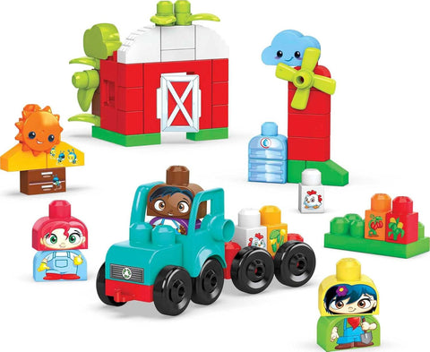 Fisher Price MEGA BLOKS Green Town Grow & Protect Farm with 51 Pieces 3 Figures