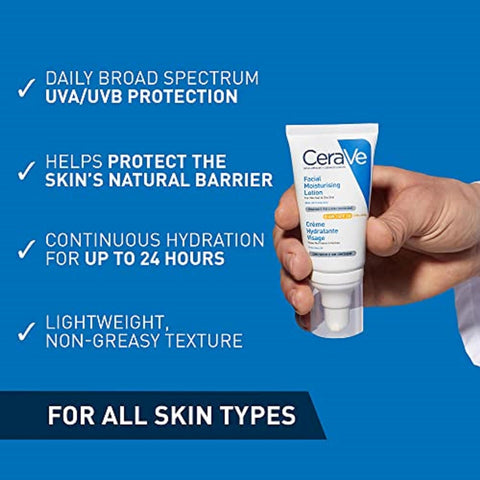 Cerave Am Facial Moisturising Lotion, CeraVe AM Facial Moisturising Lotion SPF30 normal to Dry Skin - 52ml