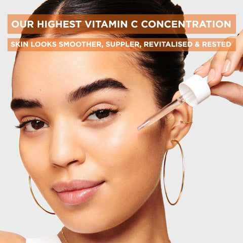 Garnier Night Serum, 10% Pure Vitamin C & Hyaluronic Acid - 30ml