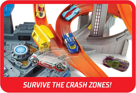 Mattel Hot Wheels Spin Storm Track Set | Loops, Crash Zones & 1 Car Included