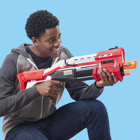 Nerf Fortnite TS Blaster – Pump Action with 8 Mega Darts | Game-Inspired Design