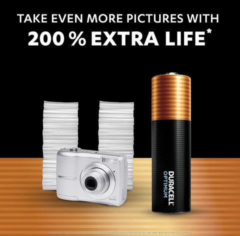 Duracell Optimum AA Batteries 8-Pack | Alkaline 1.5V | Extra Power