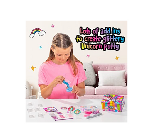 Original Stationery Unicorn Aura Glow-in-the-Dark Putty Kit – Sensory Set for Girls