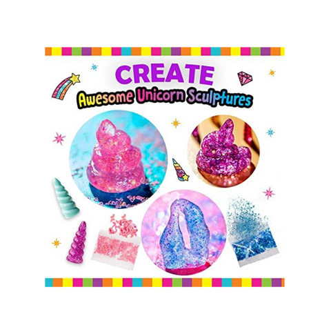 Original Stationery Unicorn Aura Glow-in-the-Dark Putty Kit – Sensory Set for Girls