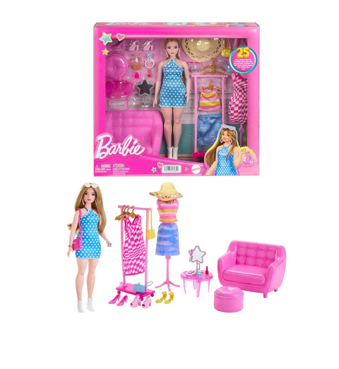 Mattel |Barbie Doll & Closet Fashion Set