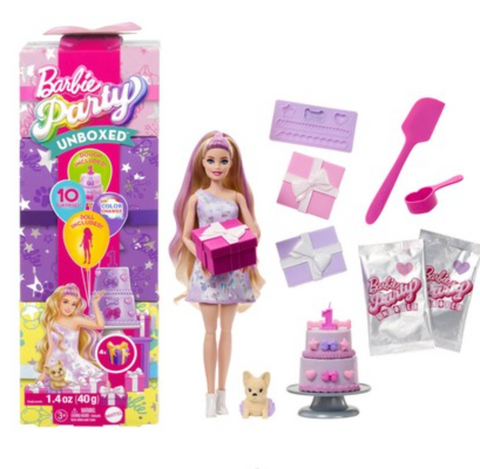 Barbie Party Unboxed Pet Birthday Series – Doll 2 | Blonde Hair & Party Outfit | Variants Available