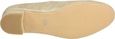 Hirschkogel 3001716 Women’s Closed-Toe Suede Pumps – Champagner Gold