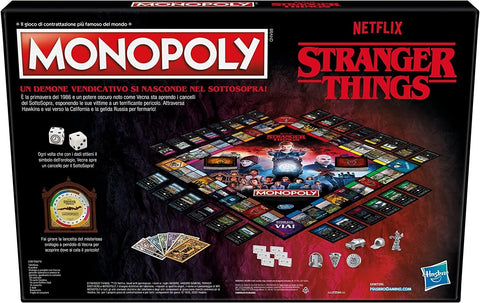 Hasbro Game Table Of Society Monopoly Of Stranger Things 4 IN Italian 14+ | Damaged Packaging