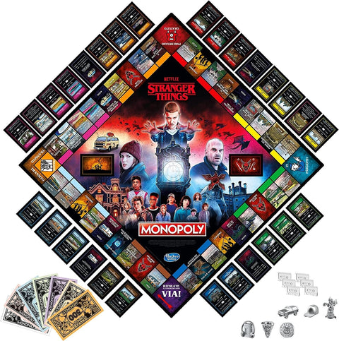 Hasbro Game Table Of Society Monopoly Of Stranger Things 4 IN Italian 14+ | Damaged Packaging