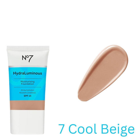 No7 HydraLuminous Moisturising Foundation | Radiant Finish | SPF 15 | 30ml