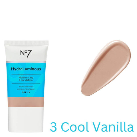 No7 HydraLuminous Moisturising Foundation | Radiant Finish | SPF 15 | 30ml