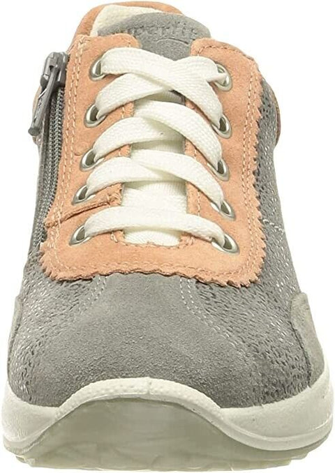 Superfit Merida HS Girls’ Sneaker – Hellgrau Rosa Casual Zip Shoes