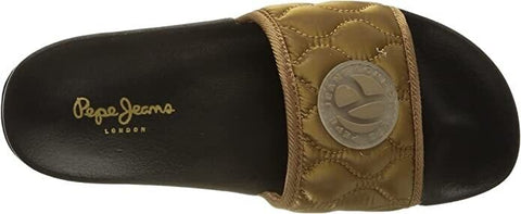 Pepe Jeans Gold Women’s Slider Flip-Flops – PAD Slip-On Sandals