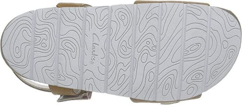 Clarks River Sand K Tan Leather Sandals – Buckle Closure, Medium Fit