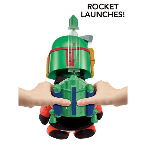 Star Wars Boba Fett Voice Cloner Plush | Rocket Launch & Voice FX Toy