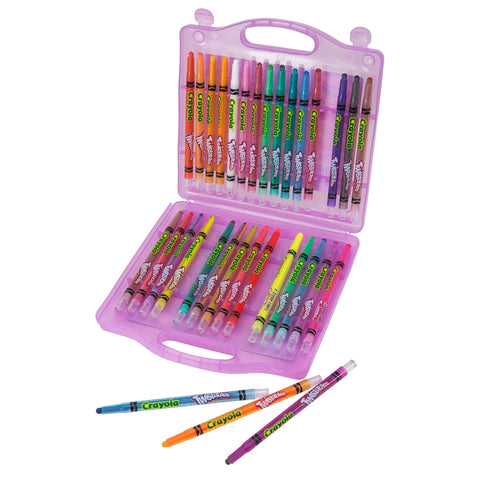 Crayola Twistable Case (32 Pack) – Assorted Colours | Portable Colouring Kit