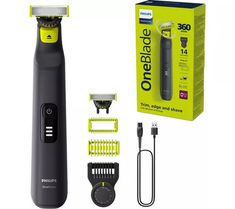 PHILIPS OneBlade Pro 360 QP6542/15 Wet & Dry Foil Shaver - Black