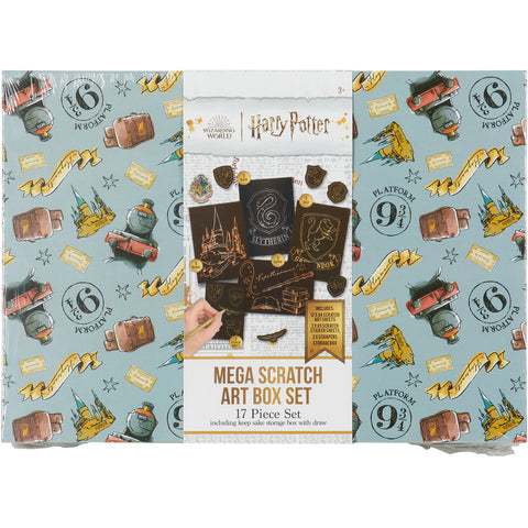 Harry Potter Mega Scratch Art Box Set – Over 100 Pieces of Creative Fun
