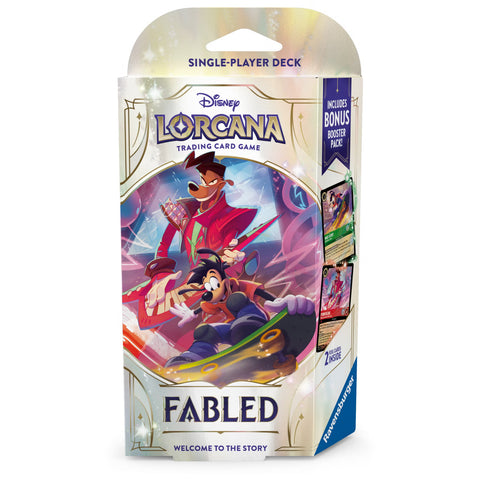 Disney Lorcana: Fabled Starter Deck - Amber & Sapphire (Arial & Mulan)