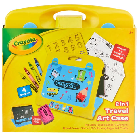 Crayola 2-in-1 Travel Art Case | Portable Colouring &amp; Drawing Set for Kids