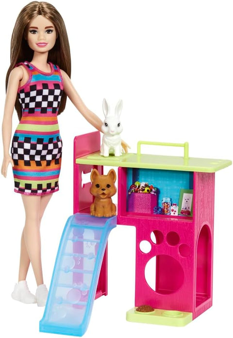 Mattel Barbie Doll with Pets Playset (HGM62)