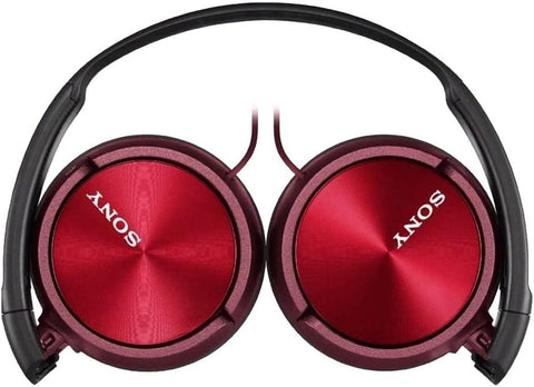 Sony MDR-ZX310AP Foldable Headphones, Mic and Control - Metallic Red | Damaged Packaging