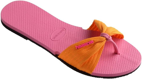 Havaianas Women's You Saint Tropez Basic Flat Sandal, Crystal Rose | Damaged Packaging