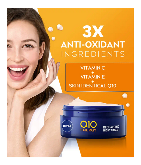 Nivea Q10 Energy Recharging Night Cream with Vitamin C 50ml