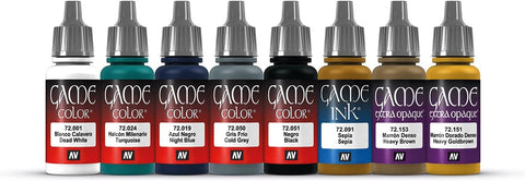 Non Metallic Metal Paint Pack, AV Vallejo - Non Metallic Metal, 17 ml (Pack of 8)