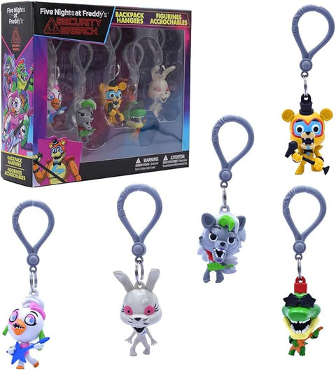 Five Nights at Freddy's Security Breach Backpack Hangers 5-Pack
