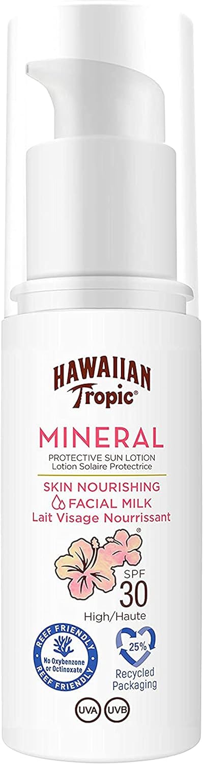 HAWAIIAN TROPIC Mineral Facial Milk SPF30 50ml Sunscreen for Face
