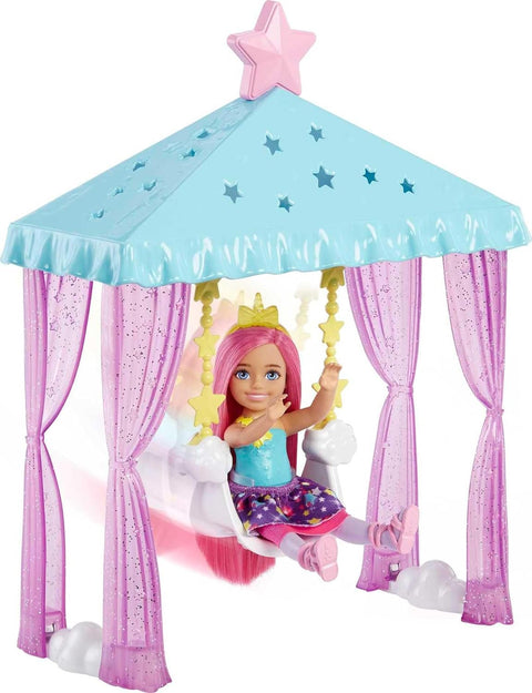 Mattel Barbie Dreamtopia Chelsea Small Doll and Accessories Playset with Gazebo Swing