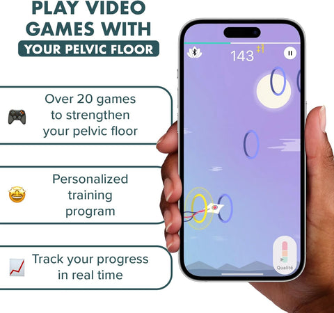 Perifit - Pelvic Floor Trainer with App | Kegel Exerciser | Strengthen Your Pelvic Floor