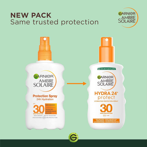 Garnier - Ambre Solaire Ultra-Hydrating Sun Cream Spray SPF30, 200ml