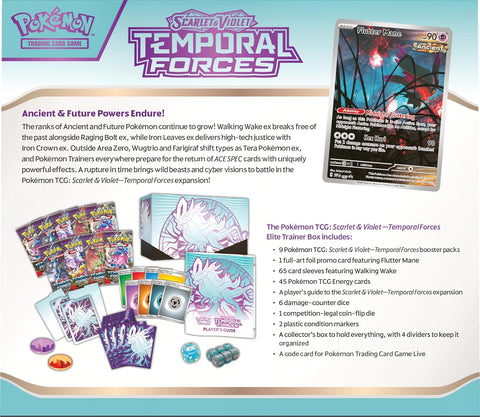 Pokémon TCG: Scarlet & Violet—Temporal Forces Elite Trainer Box – Walking Wake