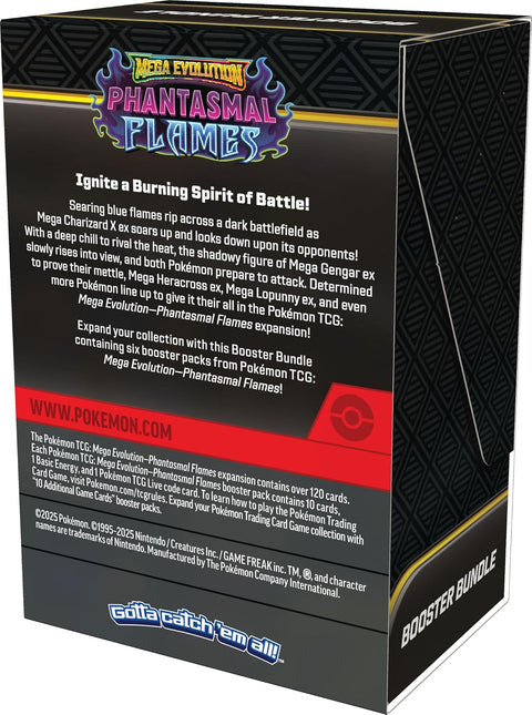 Pokemon TCG: Mega Evolution – Phantasmal Flames Booster Bundle (6 Booster Packs)