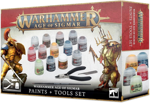 Citadel Miniatures Warhammer Age Of Sigmar Paints + Tools Set