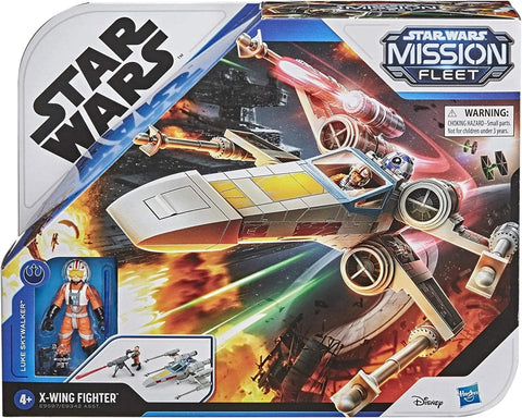Star Wars Mission Fleet Stellar Class Luke Skywalker X-wing Fighter 2.5-Inch-Scale Figure and Vehicle, | Damaged Packaging