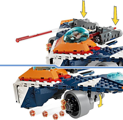LEGO 76278 Marvel Rocket’s Warbird vs Ronan Buildable Super Hero Spaceship