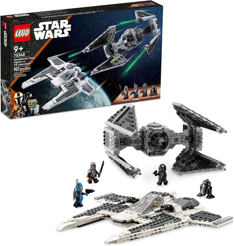 LEGO 75348 Star Wars Mandalorian Fang Fighter vs TIE Interceptor