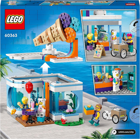 LEGO 60363 City Ice-Cream Shop with Cart Bike and 3 Minifigures