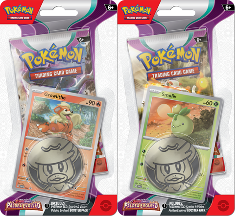 Pokemon Scarlet and Violet Paldea Evolved 1 Pack Checklane Blister