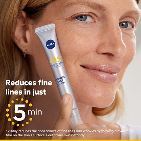 Nivea Q10 Wrinkle Filler Serum Anti Wrinkle Bioxifill Peptides Target Face Eye