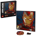 LEGO Art Marvel Studios Iron Man (Set 31199 – 3,167‑Piece Mosaic Portrait with 3 Build Options, Included Soundtrack & Wall Frame – Ages 18+